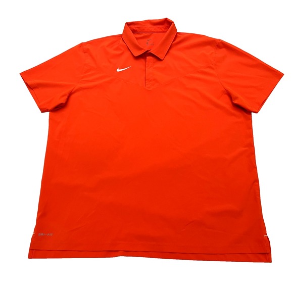 Nike Coaches Dri-FIT Polo Shirt Mens 2XL Short Sleeve Orange CW3434-891 - Picture 1 of 9